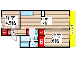 イーストセブン君塚【2階】の間取り