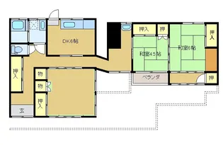 山口県山口市上竪小路【一戸建】の間取り