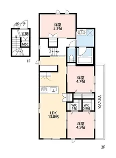 ホワイトプレインズ【2階】の間取り