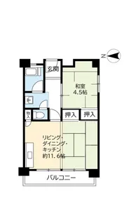 UR高倉台【8階】の間取り