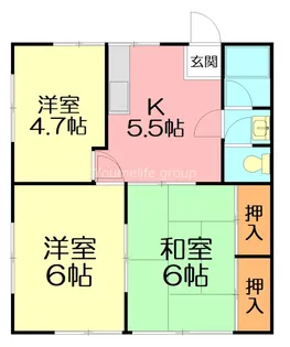 神奈川県秦野市萩が丘【アパート】の間取り