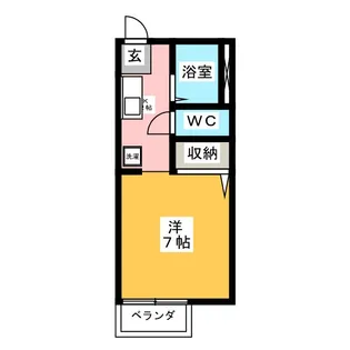 サニーフラット【2階】の間取り