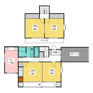愛知県日進市岩藤町一ノ井【一戸建】の間取り