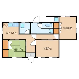 山口県岩国市車町2【一戸建】の間取り