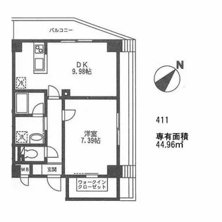 東京都品川区南大井2【マンション】の間取り