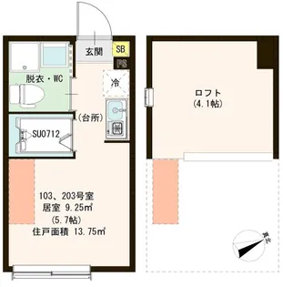 ハーモニーテラス向山【1階】の間取り