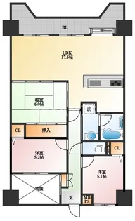 ダイアパレス長崎ステーションプラザ【12階】の間取り