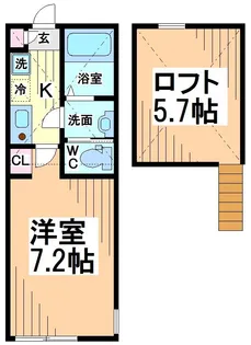 神奈川県川崎市多摩区中野島1【アパート】の間取り