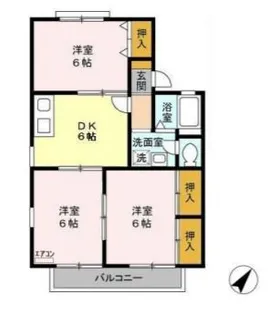 グローネ飯倉台 A【2階】の間取り