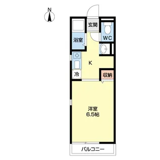 シャン・ド・フルールB【2階】の間取り