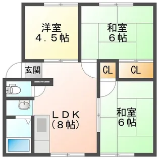 サンビレッジTUTUMI C【1階】の間取り