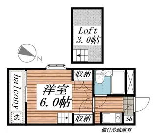 ジュネパレス市川第24 A【1階】の間取り