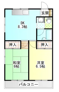 ローズガーデンA【2階】の間取り