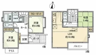 東京都世田谷区玉川台2【一戸建】の間取り