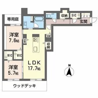 シャーメゾン高社【1階】の間取り