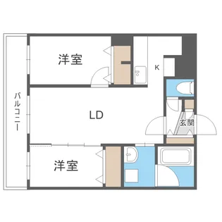 Flandre桑園(フランドール桑園)【3階】の間取り