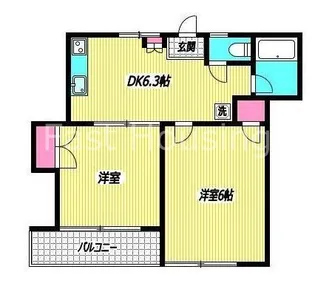 東京都中野区大和町1【アパート】の間取り