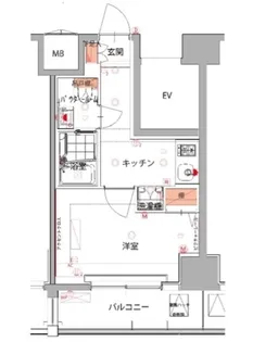 ハーモニーレジデンス五反田【6階】の間取り