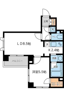 東京都新宿区若松町【マンション】の間取り