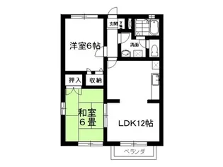 クラムプレイスA棟【2階】の間取り