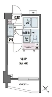 エコロジー都立大学レジデンス【1階】の間取り