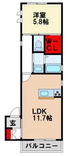 シャーメゾン二日市中央【2階】の間取り