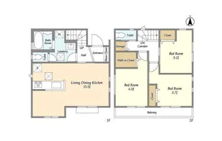 東京都世田谷区上北沢1【一戸建】の間取り