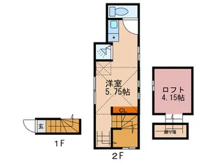West Side Waseda【2階】の間取り