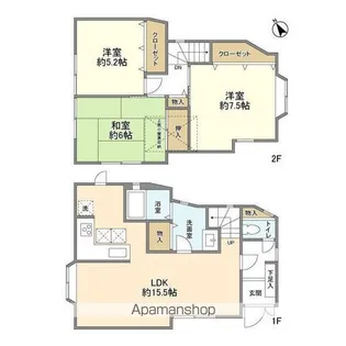 神奈川県横浜市鶴見区北寺尾3【一戸建】の間取り