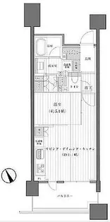 クレヴィアタワー目黒不動前【15階】の間取り