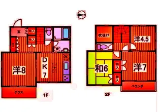 神奈川県横浜市戸塚区戸塚町【一戸建】の間取り