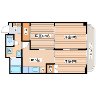 ラ・ベールハウス【1階】の間取り