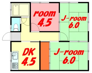 広島県広島市安佐南区東野2【アパート】の間取り