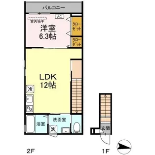 メロディア原口 C棟【2階】の間取り