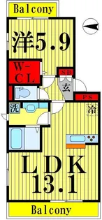 セジュール保塚B【2階】の間取り