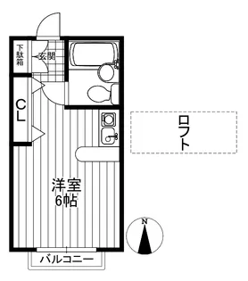 アップルハウス【1階】の間取り