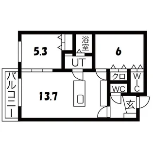 Graneige Yamahana【2階】の間取り