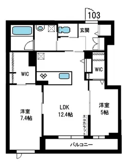 埼玉県さいたま市中央区上峰2【マンション】の間取り