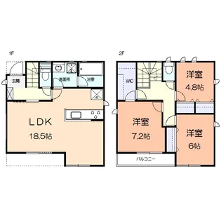 神奈川県横浜市都筑区早渕1【一戸建】の間取り