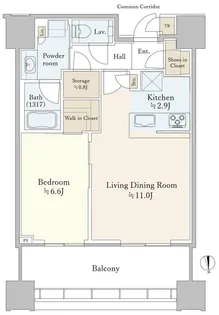 白金ザ スカイ東棟【19階】の間取り