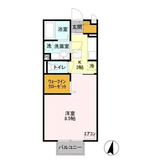 ラ ブランシェC【1階】の間取り