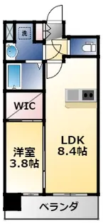 プレサンスOSAKA東成中本ハーヴィル【8階】の間取り