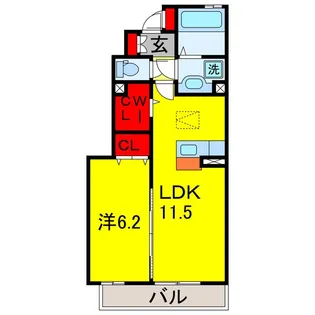 シティベリエ【1階】の間取り