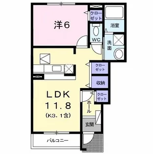 グランデ ストラーダA【1階】の間取り