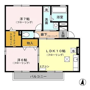 フルハウスK B【1階】の間取り