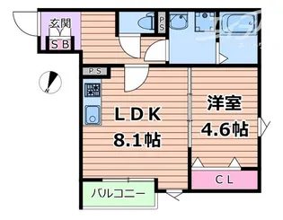 BelAir Toyotsu【1階】の間取り