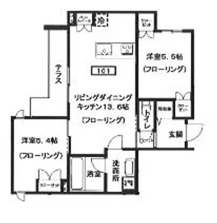 ヘーベルメゾン元住吉【1階】の間取り
