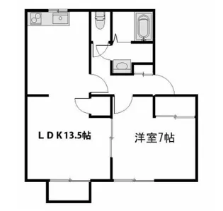 メリーコート B【1階】の間取り