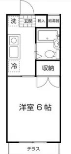 コーポ葉月【1階】の間取り