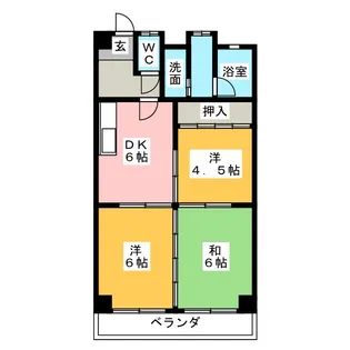 パークサイド藤【4階】の間取り